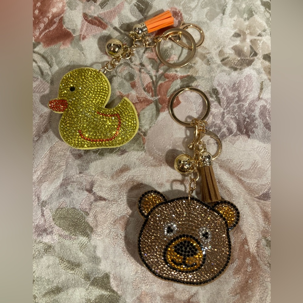Bedazzled Cute Animal Keychains